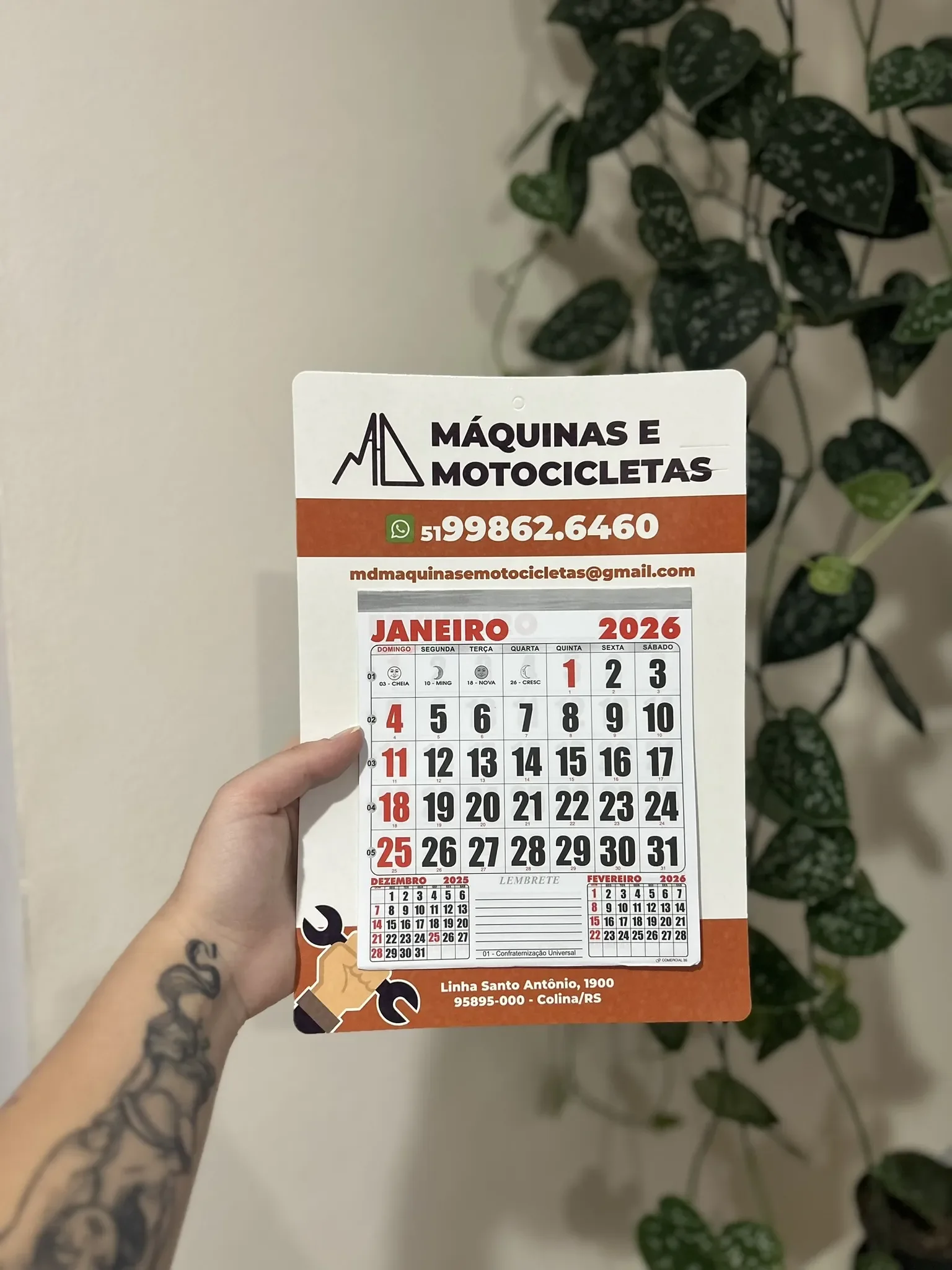 Foto principal de Calendário de parede personalizado