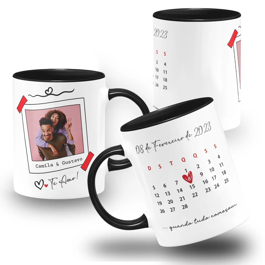 Par de canecas personalizadas para casal
